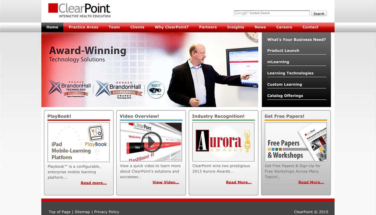 ClearPoint home page