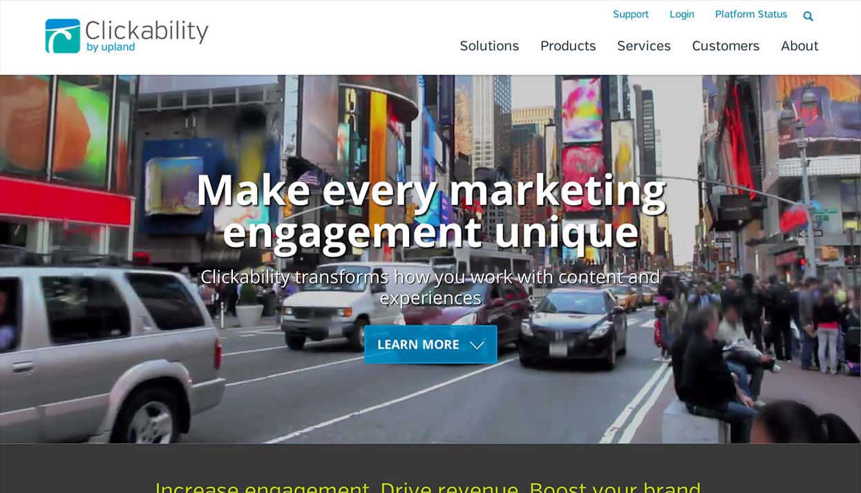 Clickability home page