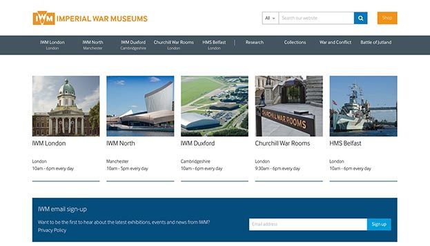 Imperial War Museums home page