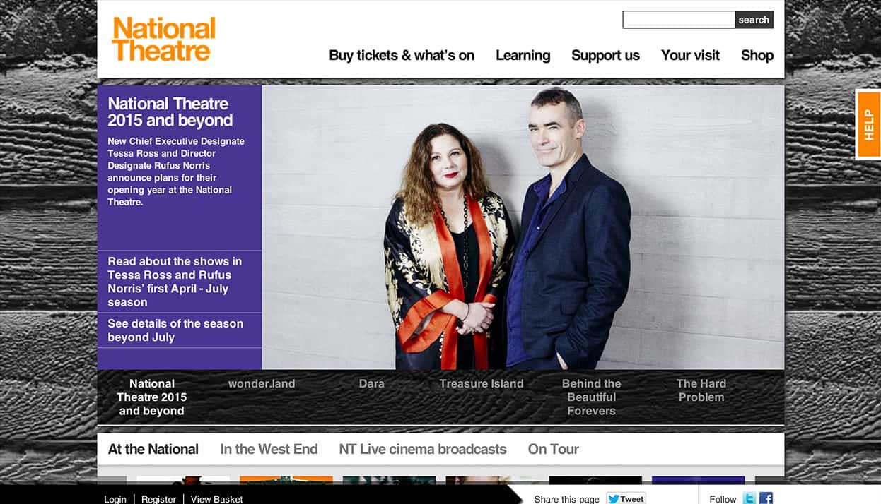 National Theatre home page