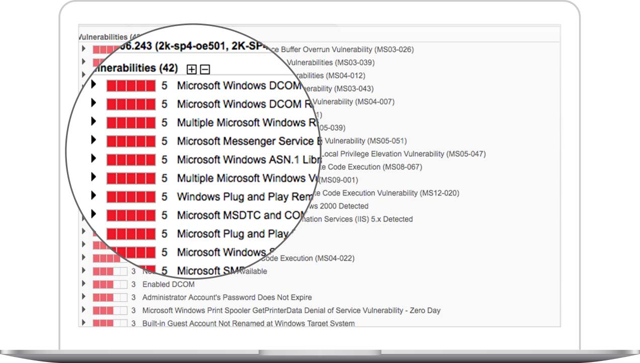 Vulnerability Management Dashboard Screenshot